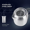 thumbnail image 3 of Ethniq TeaVibe Electric Turkish Tea Maker - Stainless Steel 120V Double Pot Kettle & Infuser, Boil-Dry Protection, Auto Shut-Off & Keep Warm Function, 1.7L Kettle + 1L Teapot Capacity, 3 of 7