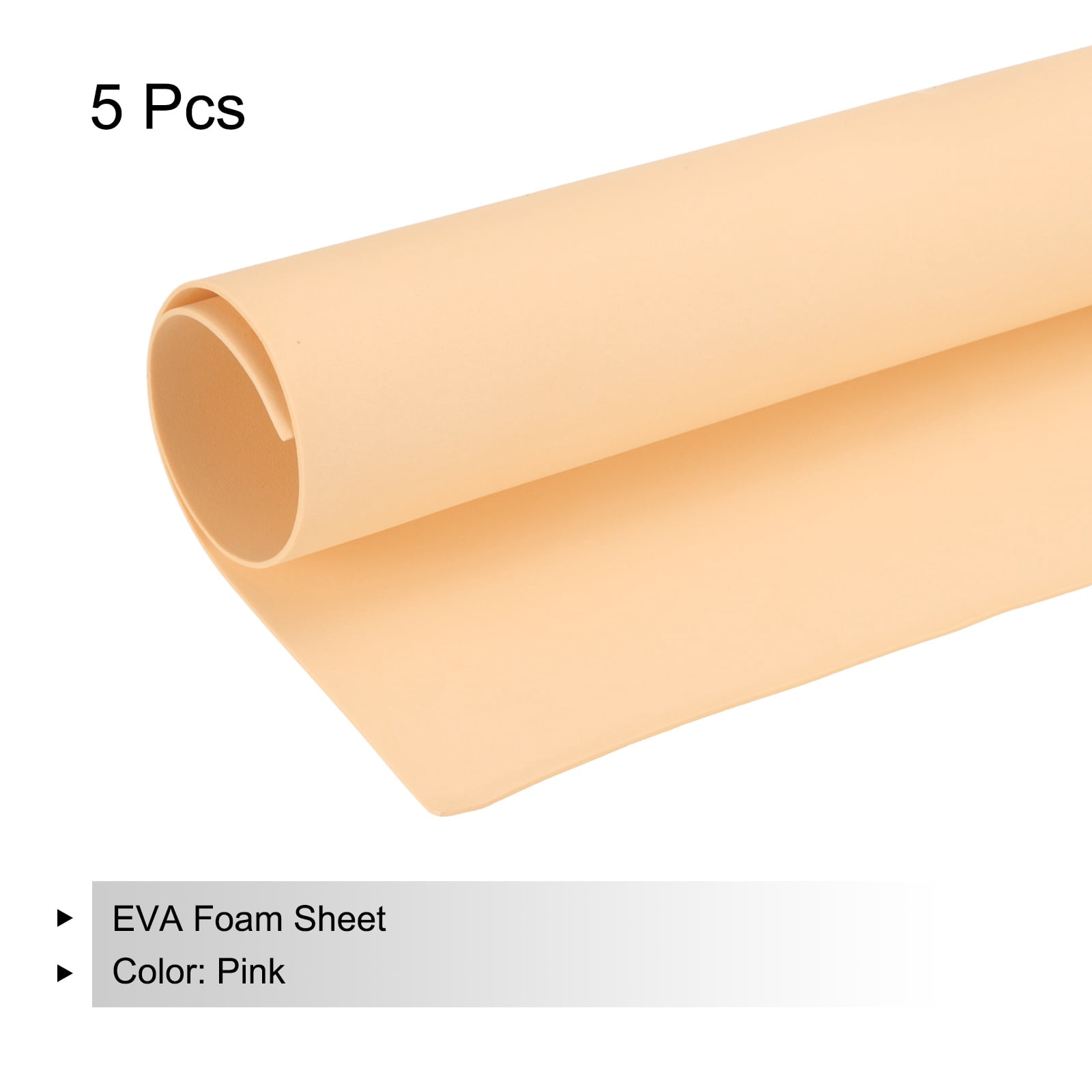 Uxcell EVA Foam Sheets Beige 19.7 Inch x 19.7 Inch 2mm Thick Crafts Foam Sheets for Costumes, Arts and Crafts Projects Pack of 5