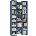 thumbnail image 5 of Homfa 21-Cube Bookcase, 71’’ Tall Wooden Bookshelves with Adjustable Shelves, Triple Wide CD Display Storage Organizer Shelf for Home Office, Blue, 5 of 9