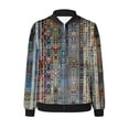 thumbnail image 5 of LOVZFMLL Vestes pour Femmes Chandail en Molleton Ample à Manches Longues avec Fermeture Éclair Veste de Baseball Tricotée Décontractée, 5 of 5