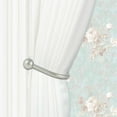 thumbnail image 4 of Ghojet 2 Pack U Shaped Metal Curtain Holdbacks Wall Mounted Curtain Tiebacks with Screws, Decorative Window Drapery Holder Curtain Hook, Silver, 4 of 6