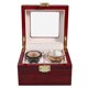 thumbnail image 5 of Caja expositora de relojes de madera con 2 rejillas, caja de almacenamiento para relojes con ventana transparente (rojo), 5 of 10