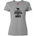 thumbnail image 3 of Inktastic Easily Distracted by Goats Women's T-Shirt, 3 of 5