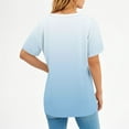 thumbnail image 6 of ZQGJB Ombre Tops for Women Trendy Summer Short Sleeve V Neck Tie Dye Graphic Tunic T-Shirts Loose Oversied Dressy Casual Pullover Blouse Light Blue XL, 6 of 7
