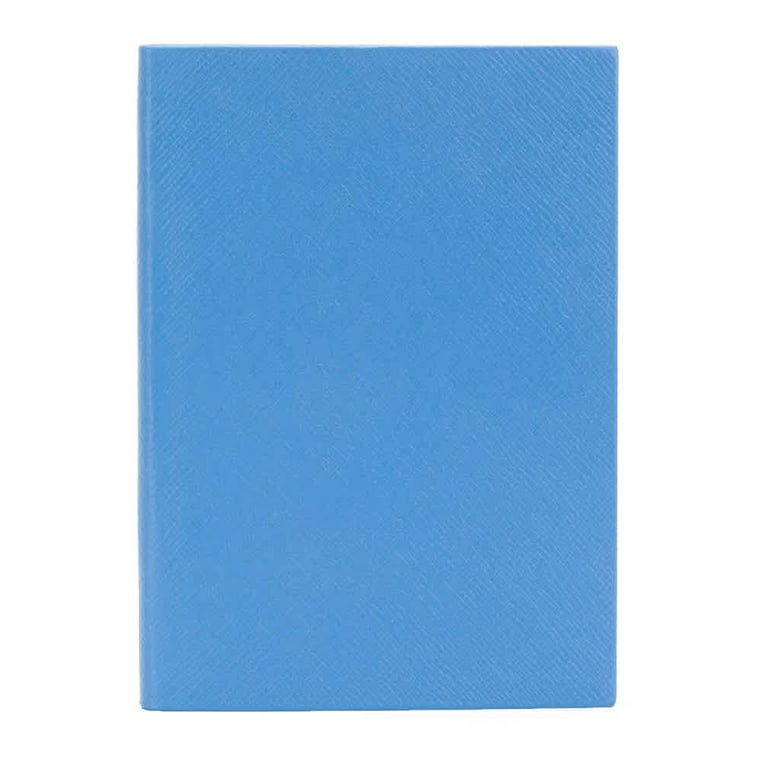 Smythson Soho Logo Embossed Notepad in Nile Blue