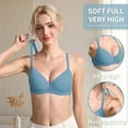 thumbnail image 3 of 3PC Pack Women Push Up Bra Everyday Underwear Comfortable Lingerie Bralette with Support Anti-Sag-Size70C/32C, 3 of 6