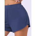 thumbnail image 5 of DARING DIVA Women's 2pcs High Waist Casual Cozy Solid Sleep Pajama Bottoms S Black and Blue, 5 of 7