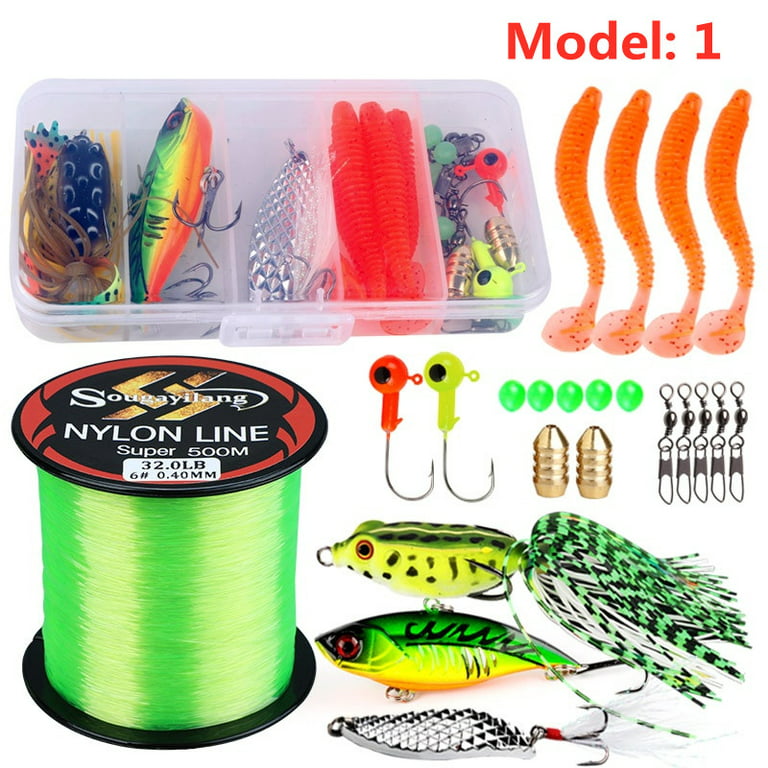 Sougayilang Fishing Line and Lures Set Fishing Accessories Full