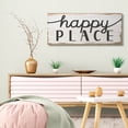 thumbnail image 2 of Stupell Industries Rustic Charm Happy Place Distressed Sign Design by Daphne Polselli, 17" x 40", 2 of 6