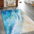 thumbnail image 2 of 3'x5' Area Rugs, Blue Coastal Beach Indoor Outdoor Area Rug for Living Room Bedroom, Summer Nautical Ocean Beige Washable Bathroom Rugs Kitchen Floor Carpet Mats Home Decor Aesthetic, 2 of 8