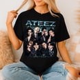thumbnail image 2 of Ateez Golden Hour Part 4 Graphics T-Shirt, Vintage Music Theme Casual Tee, 2 of 6