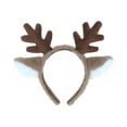 thumbnail image 2 of SDJMa Faux Deer Ear Headband, Plush Christmas Cosplay Hair Accessory with Snowflake Design, Festive Party Headpiece for Women & Teens (Brown), 2 of 6