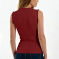 thumbnail image 4 of StSilkitty Sleeveless Tank Tops for Womens Summer Solid Color Crewneck Pleated Shirts Lightweight Soft Comfy Blouses, 4 of 6