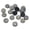 Black Silver, variant on U8MO 200 Flatback Resin Round Dotted Rhinestone Cabachons 8mm(0.31") Colour Choice-Hot Pink
