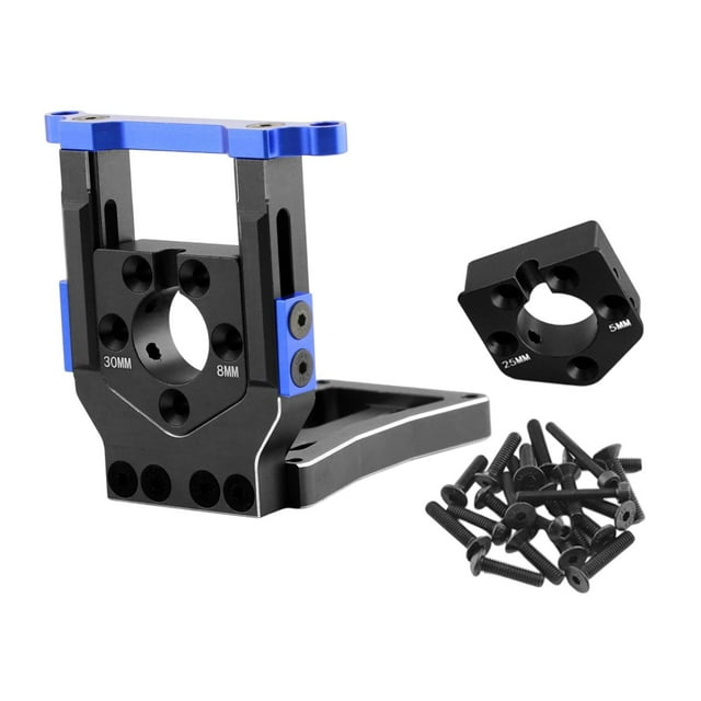 RC CAR MOTOR MONTAJE ASIENTO SOPORTE DEL MOTOR REEMPLAZO Piezas Aluminio de liberación rápida para Suministros de vehículos de control remoto de Negro azul