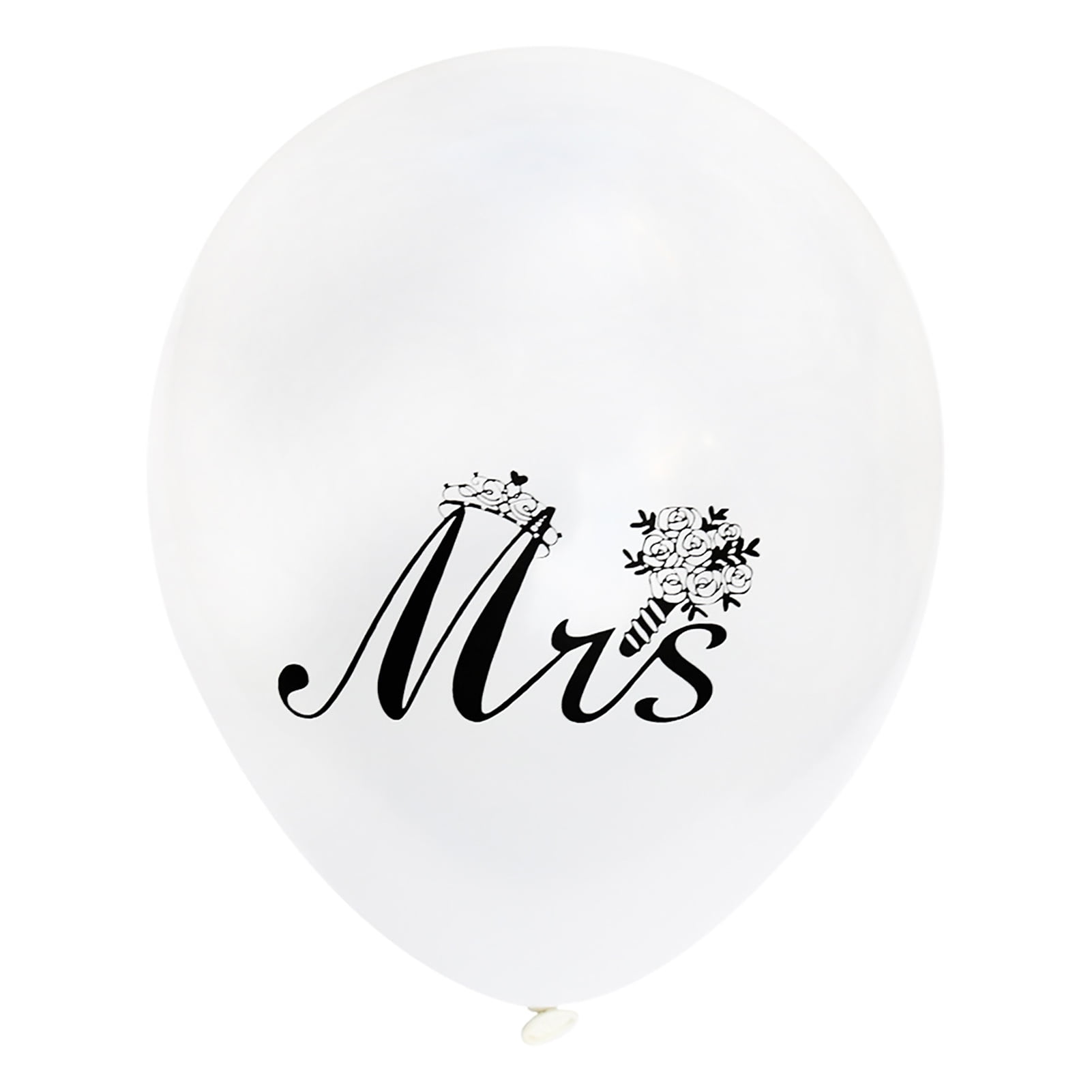 Wedding Range Helium Quality 15 Clear Mr & Mrs Pearlised Balloons