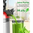 thumbnail image 4 of GlowWise Cold Press Juicer Machine 4.35 Extra Wide Feed Chute, Quiet Masticating Juicer for Fruits & Vegetables, Easy to Clean & Assemble, Ideal for Home Kitchens, Healthy Families & Fitness Lovers, 4 of 7