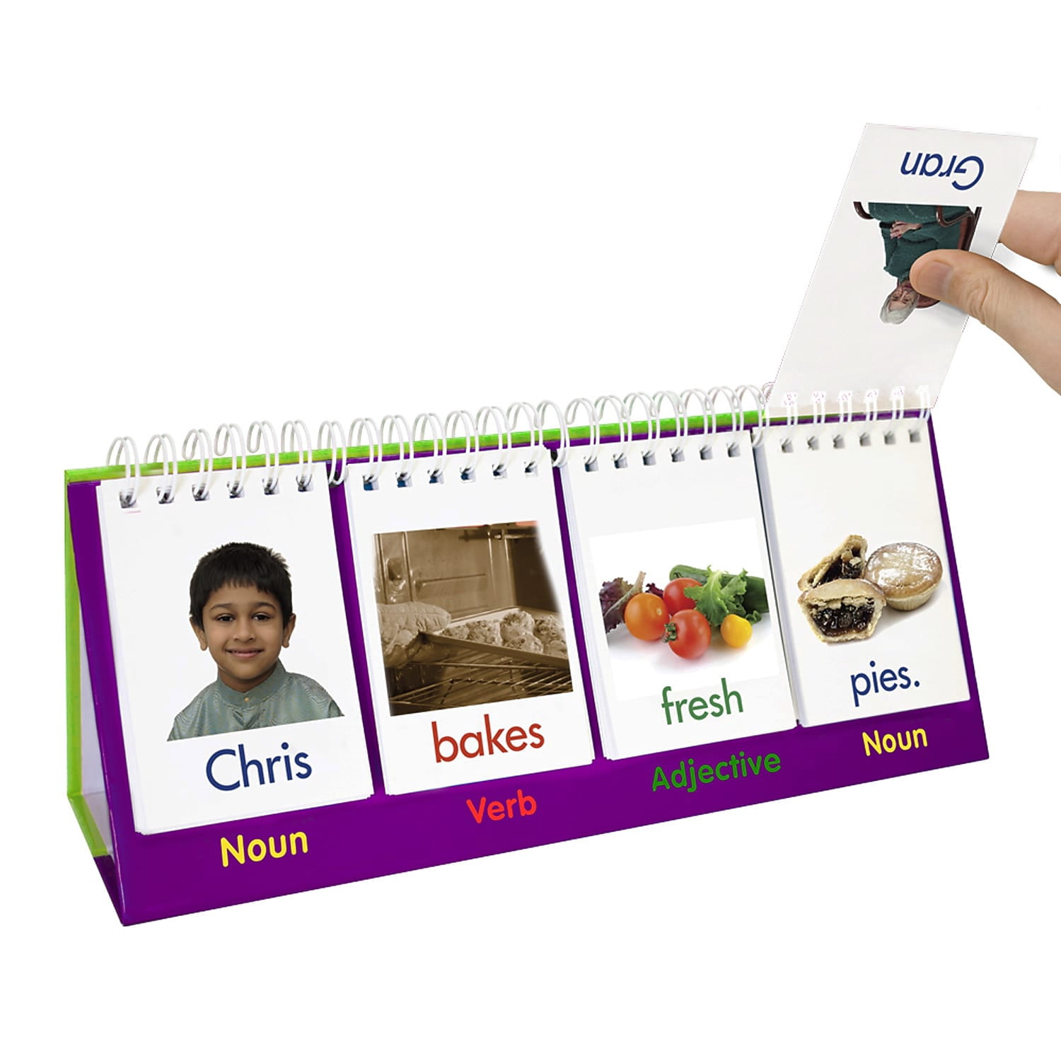 Junior Learning Sentence Flips, Double-Sided Sentence Building Flip Chart, Pack of 3