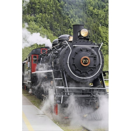 White Settlement Home Depot Posterazzi Steam locomotive #73 at downtown depot of White Pass & Yukon Route RR in Skagway Alaska narrow gauge blt by Baldwin Locomotive in 1947 Canvas Art - Harry M Walker Design Pics (24 x 38) ()