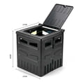 thumbnail image 4 of Inodoro portátil plegable con tapa, taburete de almacenamiento para inodoro de coche, orinal de viaje portátil Negro Zulema Baño portátil, 4 of 4