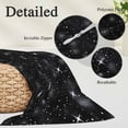 thumbnail image 6 of Starry Sky Throw Pillow Cover, Pillowcase Protectors with Zipper, Breathable Decorative Lumbar Pillow Case Cover, Modern Black Abstract Dots Stars Aesthetic Pillow Shams for Couch Sofa 12x20Inch, 6 of 8