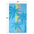 thumbnail image 4 of Serviette de plage en coton Palmier bleu sarcelle HOMETRENDS, 4 of 6