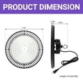 thumbnail image 4 of GCGAFUL 240W LED UFO High Bay Lights, 33600LM 5000K IP65 Commercial Bay Lighting Fixture, Super Bright with 5ft Cable, Plug & Play for Warehouse, Factory, Garage, Workshop, Barn, 4 of 9