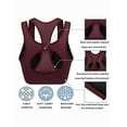 thumbnail image 5 of SAYFUT Women's Workout Sports Bra High Impact Support Control Wirefree Wirefree Mesh Racerback Top, 5 of 7