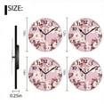 thumbnail image 2 of Battery Operated Decor Clocks Non-Ticking Silent Clocks Personalized Wall Clock with Photo for Bathroom,Office,Living Room-Beautiful Vintage Cherry Blossom Pattern On Pink Background(16inch), 2 of 4