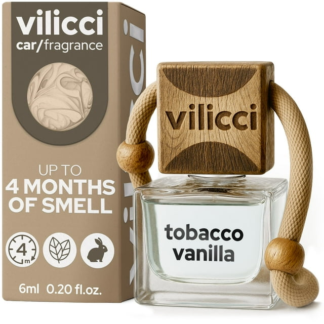 Ambientador para coche Vilicci Tobacco con aroma a vainilla, 120 ml