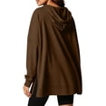 thumbnail image 6 of Paiwinds Women's Oversized Sweatshirts Cozy Hooded Long Sleeve Pullover with Drawstring and Front Pocket Casual Relaxed Fit Side Vent Tunic Tops, 6 of 6