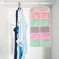 thumbnail image 3 of Wovilon 510 Non-Woven Double-Sided Storage Bag Washable Wardrobe Multi-Pocket Bra Hanging Bag Door Rear Socks Storage Bag, 3 of 4