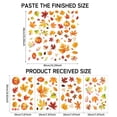 thumbnail image 3 of geerera 4pcs Fall Harvest Window Clings, Autumn Leaves & Pumpkin Wall Decals Set, Removable Vinyl Stickers for Glass, Mirror & Thanksgiving Home Decor, 3 of 6