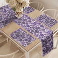 thumbnail image 2 of Ambesonne Flower Table Runner & Placemats, Lavender Branches and Rounds, Placemat 4 pcs + Runner 12"x72", Mauve Blue Violet, 2 of 2