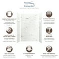thumbnail image 4 of Transolid Swkx60367224 Saramar 60" W X 36" D X 96" H Six Panel Shower Wall Kit - White, 4 of 5