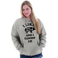 thumbnail image 4 of Like Pig Butts Cannot Lie Bacon Lover Unisex Plus Fleece Graphic Hoodie Brisco Brands 4X, 4 of 5