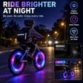 thumbnail image 6 of Radetop Wheel LED Spoke Lights, 2 Pack, USB Rechargeable, 14-29 Inch Bicycle, 6 of 7
