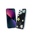 thumbnail image 4 of KIQ Case For iPhone 12 Pro Max, Soft TPU Material Anti-Scratch Full-Body Slim and Lightweight Protective Daisy Flower with Glitter Case For Apple iPhone 12 Pro Max (Black), 4 of 5