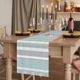 thumbnail image 2 of Table Runners 120 Inches Long Dress Scarves, Farm Fruits Farmhouse Coffee/Dining/Kitchen Table Runner for Living Room, Watermelon Lemons Peach Blue Grey Striped 13x120 Inch, 2 of 9