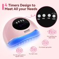 thumbnail image 2 of Lámpara de uñas JODSONE Quick U V LED con 4 ajustes de temporizador, color rosa, 2 of 8