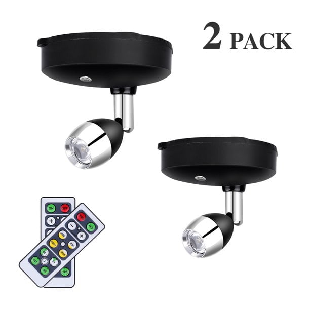 kennis tong hebzuchtig Wireless Spotlight Indoor, LEASTYLE Battery Operated Accent Lights Art  Lights for Paintings Picture Light (2 Pack) - Walmart.com