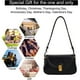 thumbnail image 5 of Nuevo bolso de mensajero de moda de piel sintética para mujer, bolso de hombro bajo el brazo, pequeño, negro, 5 of 5