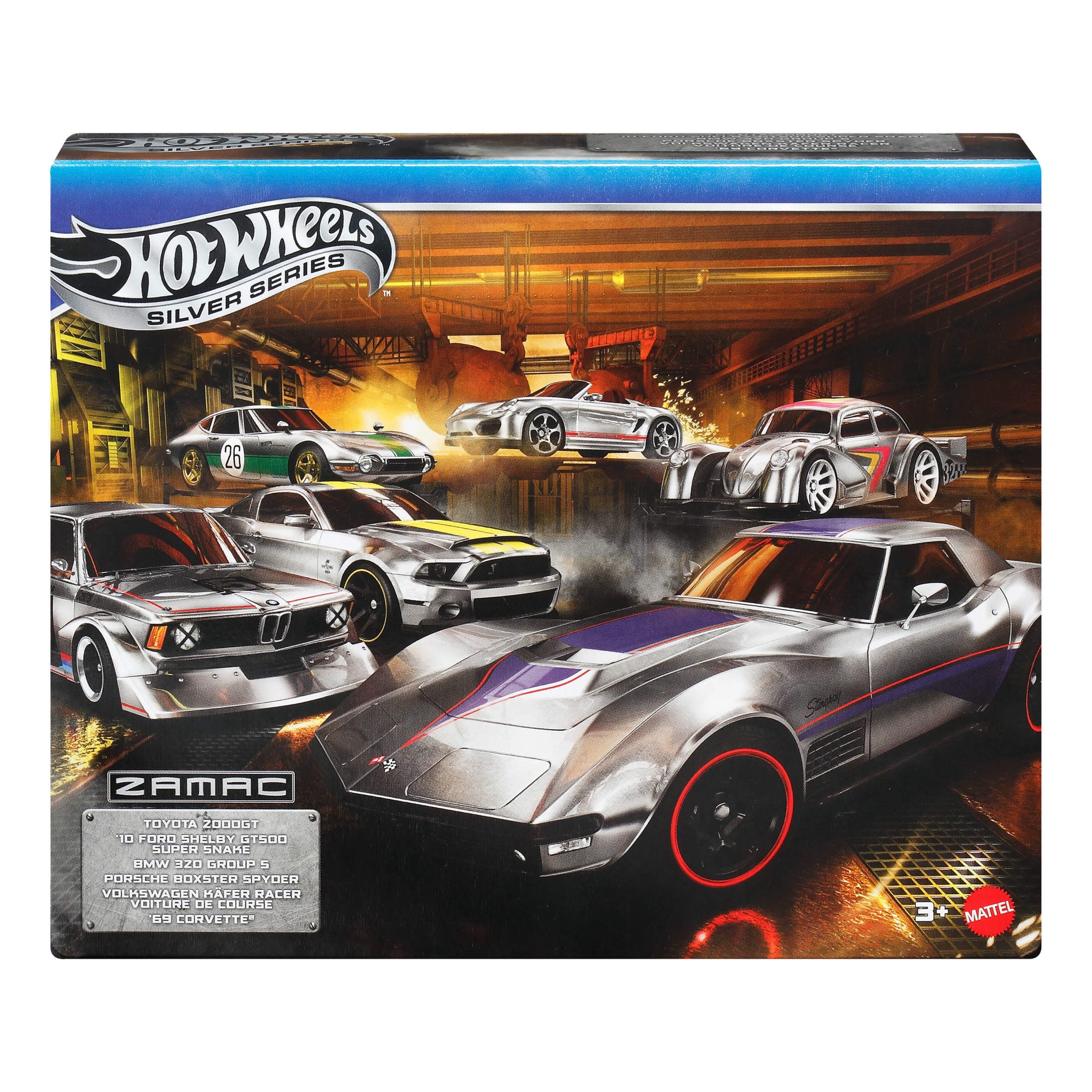 Hot Wheels 1:64 Scale Die-Cast Toy Cars, Set of 6 Zamac Vehicles [Walmart Exclusive]