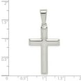 thumbnail image 2 of 925 Sterling Silver Solid Polished Religious Faith Cross Pendant Necklace 34x20mm Wide Pendant for Women, 2 of 2