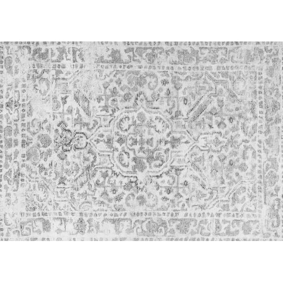 Ahgly Company Indoor Rectangle Persian Gray Traditional Area Rugs, 8' x 12'