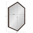 thumbnail image 6 of Kate and Laurel Hexagon Wall Mirror, Brown, 6 of 7