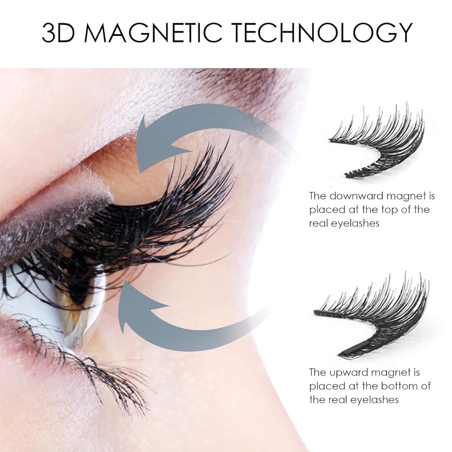 Enjuvie Magnetic Eyelashes Kit Asian, 2025 Reusable Magnetic Lashes Natural Look