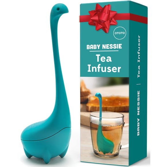 Silicone Tea Infuser by OTOTO - Dinosaur Tea Steeper, Tea Accessories, Loose Leaf Tea Infuser, Tea Strainer, Cute Gifts, Infuseur à Thé (Turquoise