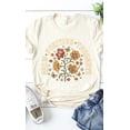 thumbnail image 3 of Retro Grow Positive Thoughts Floral Graphic Tee T-Shirt, 3 of 5