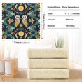 thumbnail image 6 of Yayeee 6 Pack Kitchen Dish Cloths Set for Washing Soft Drying Absorbent Microfiber Towels, Brown Mystical Owls, 6 of 9